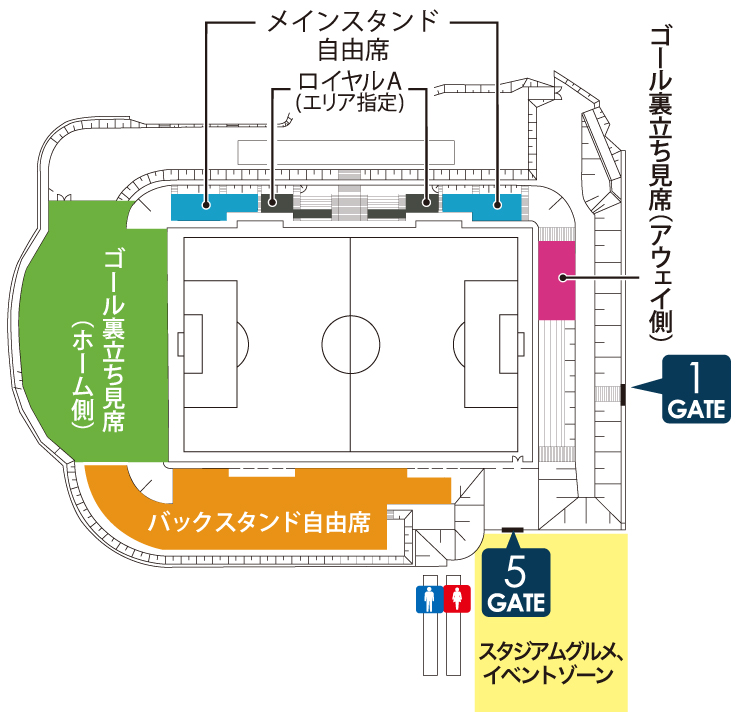 チュウブyajinスタジアム 席種 価格案内 ガイナーレ鳥取